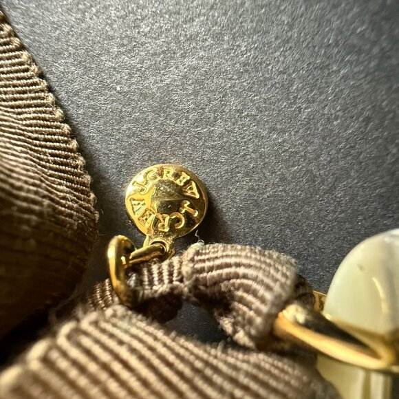 J Crew Oval Link Acrylic Chain Necklace With Ribbon Tie Closure Adjustable - Picture 3 of 13